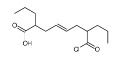 7-carbonochloridoyl-2-propyldec-4-enoic acid结构式