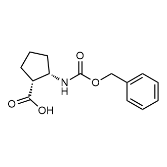 (1R,2S)-2-(((Benzyloxy)carbonyl)amino)cyclopentanecarboxylic acid Structure