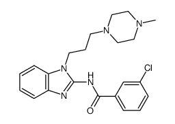 3-chloro-N-{1-[3-(4-methyl-piperazin-1-yl)-propyl]-1H-benzoimidazol-2-yl}-benzamide结构式