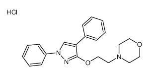 4-[2-(1,4-diphenylpyrazol-3-yl)oxyethyl]morpholine,hydrochloride Structure