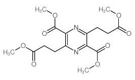 2,5-Pyrazinedipropanoicacid, 3,6-bis(methoxycarbonyl)-, 2,5-dimethyl ester结构式