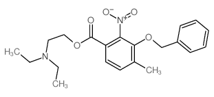 Benzoic acid,4-methyl-2-nitro-3-(phenylmethoxy)-, 2-(diethylamino)ethyl ester结构式