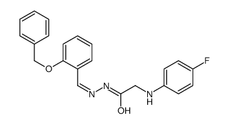 2-(4-fluoroanilino)-N-[(2-phenylmethoxyphenyl)methylideneamino]acetamide结构式