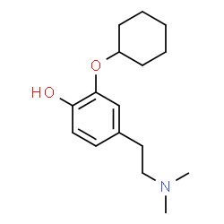 2-(Cyclohexyloxy)-4-[2-(dimethylamino)ethyl]phenol结构式