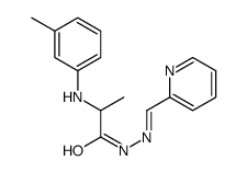2-(3-methylanilino)-N-(pyridin-2-ylmethylideneamino)propanamide Structure
