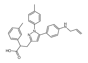 3-[5-(4-Allylamino-phenyl)-1-p-tolyl-1H-pyrazol-3-yl]-2-m-tolyl-propionic acid Structure