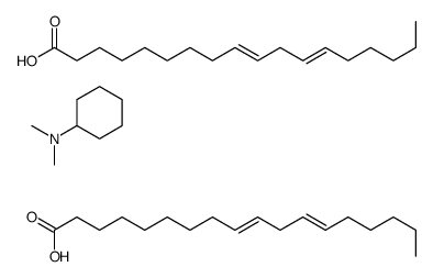 (9Z,12Z)-octadeca-9,12-dienoic acid, dimer, compound with N,N-dimethylcyclohexylamine (1:1) Structure