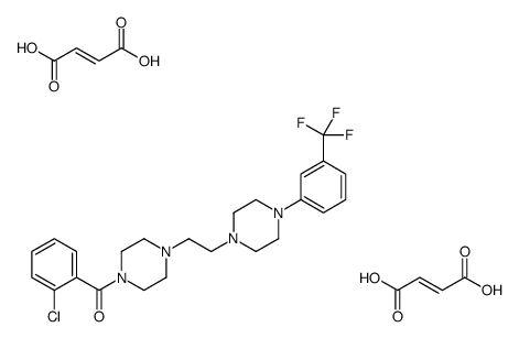 (E)-but-2-enedioic acid,(2-chlorophenyl)-[4-[2-[4-[3-(trifluoromethyl)phenyl]piperazin-1-yl]ethyl]piperazin-1-yl]methanone结构式