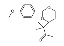 3-[(2S,4S)-2-(4-methoxyphenyl)-1,3-dioxan-4-yl]-3-methylbutan-2-one Structure