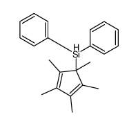 (1,2,3,4,5-pentamethylcyclopenta-2,4-dien-1-yl)-diphenylsilane结构式