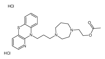 2-[4-(3-pyrido[3,2-b][1,4]benzothiazin-10-ylpropyl)-1,4-diazepan-1-yl]ethyl acetate,dihydrochloride结构式