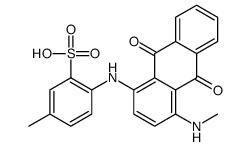 4-[[9,10-dihydro-4-(methylamino)-9,10-dioxo-1-anthryl]amino]toluene-3-sulphonic acid结构式