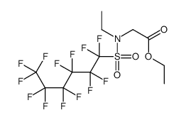 ethyl N-ethyl-N-[(tridecafluorohexyl)sulphonyl]glycinate结构式