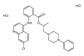 1-(4-phenylpiperazin-1-yl)propan-2-yl 2-[(7-chloroquinolin-4-yl)amino]benzoate,dihydrochloride结构式