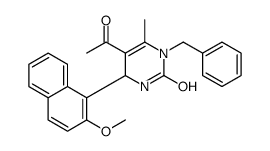 5-acetyl-3-benzyl-6-(2-methoxynaphthalen-1-yl)-4-methyl-1,6-dihydropyrimidin-2-one Structure