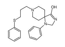 1-Phenyl-8-[3-(phenylthio)propyl]-1,3,8-triazaspiro[4.5]decan-4-one结构式