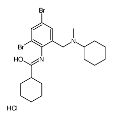 N-[2,4-dibromo-6-[[cyclohexyl(methyl)amino]methyl]phenyl]cyclohexanecarboxamide,hydrochloride结构式