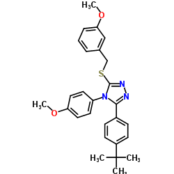 3-(4-tert-Butylphenyl)-5-[(3-methoxybenzyl)sulfanyl]-4-(4-methoxyphenyl)-4H-1,2,4-triazole Structure