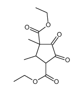 1,2-Dimethyl-4,5-dioxo-1,3-cyclopentanedicarboxylic acid diethyl ester结构式
