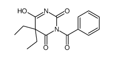 1-benzoyl-5,5-diethyl-1,3-diazinane-2,4,6-trione结构式
