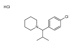 1-[1-(4-chlorophenyl)-2-methylpropyl]piperidine,hydrochloride Structure