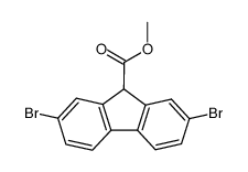 2,7-dibromo-fluorene-9-carboxylic acid methyl ester结构式