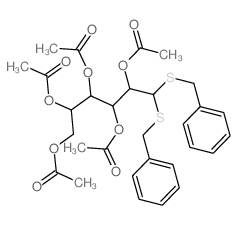 [3,4,5,6-tetraacetyloxy-1,1-bis(benzylsulfanyl)hexan-2-yl] acetate结构式