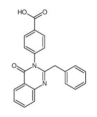 4-(2-benzyl-4-oxoquinazolin-3-yl)benzoic acid结构式