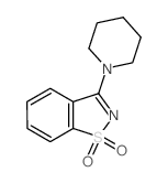 1,2-Benzisothiazole, 3-piperidino-, 1,1-dioxide Structure