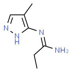 Propanimidamide,N-(4-methyl-1H-pyrazol-3-yl)-(9CI) Structure