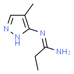 Propanimidamide,N-(4-methyl-1H-pyrazol-3-yl)-(9CI) structure