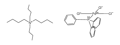 tetrabutylammonium trichloro(triphenyl-5-phosphanyl)palladate(III)结构式