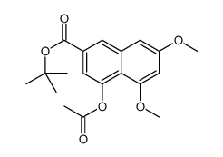 2-Methyl-2-propanyl 4-acetoxy-5,7-dimethoxy-2-naphthoate Structure