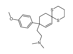 2-(9-(4-methoxyphenyl)-1,5-dithiaspiro[5.5]undec-7-en-9-yl)-N,N-dimethylethan-1-amine结构式