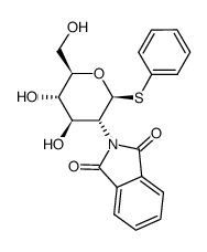 phenyl 2-deoxy-2-phthalimido-1-thio-β-D-glucopyranoside结构式