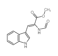 Methyl 2-(formylamino)-3-(1H-indol-3-yl)acrylate结构式