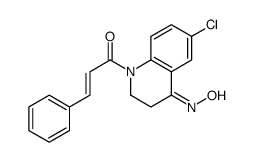 (E)-1-[(4Z)-6-chloro-4-hydroxyimino-2,3-dihydroquinolin-1-yl]-3-phenylprop-2-en-1-one结构式