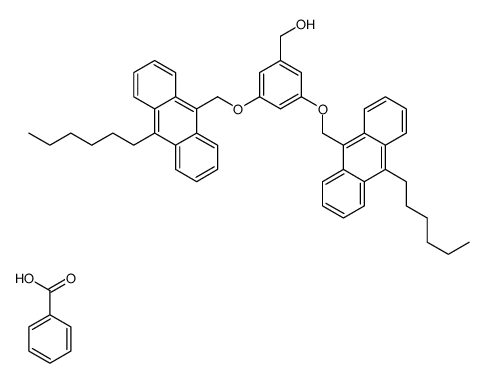 benzoic acid,[3,5-bis[(10-hexylanthracen-9-yl)methoxy]phenyl]methanol结构式