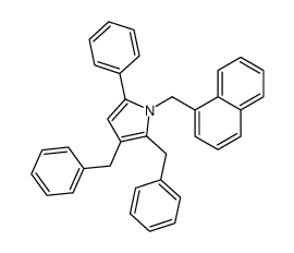 2,3-dibenzyl-1-(naphthalen-1-ylmethyl)-5-phenylpyrrole Structure