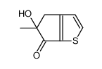 5-hydroxy-5-methyl-4H-cyclopenta[b]thiophen-6-one结构式
