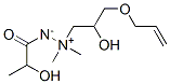 1-[2-Hydroxy-3-(2-propenyloxy)propyl]-2-(2-hydroxypropionyl)-1,1-dimethylhydrazinium-2-ide结构式