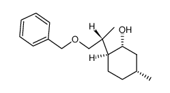 <1R>-5(R)-methyl-2(S)-<1(R)-methyl-2-(phenylmethoxy)ethyl>cyclohexanol结构式