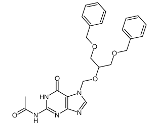 N2-acetyl-7-[[1,3-bis(benzyloxy)-2-propoxy]methyl]guanine Structure