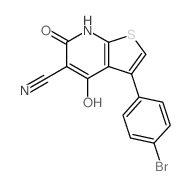 3-(4-溴苯基)-4-羟基-6-氧代-6,7-二氢噻吩并[2,3-B]吡啶-5-甲腈结构式