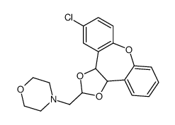 2-(Morpholinomethyl)-5-chlorodibenz(2,3:6,7)-3a,12b-dihydrooxepin(4,5-d)-1,3-dioxolane Structure
