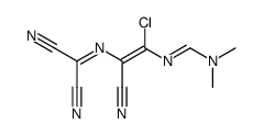 4-chloro-7-methyl-2,5,7-triaza-1,3,5-octatriene-1,1,3-tricarbonitrile结构式