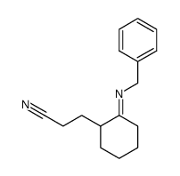 1-benzylimino-2-(β-cyanoethyl)cyclohexane结构式