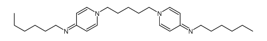 N-hexyl-1-[5-(4-hexyliminopyridin-1-yl)pentyl]pyridin-4-imine结构式