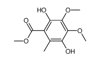 2,5-dihydroxy-3,4-dimethoxy-6-methyl-benzoic acid methyl ester Structure