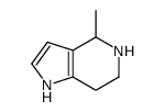 4-methyl-4,5,6,7-tetrahydro-1H-pyrrolo[3,2-c]pyridine结构式